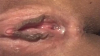 Playing with my tight little pussy and cumming