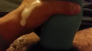 Busting A Huge Load In A Pocket Pussy