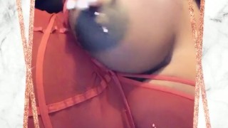 Sexy perky tits with nipple rings
