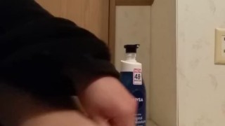 BBW rubs lotion all over feet