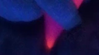 wett pussy swollows glow vibrator