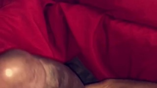 Bored stroking my pierced cock!