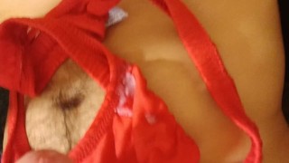 Cumming into Red Thong (for SALE) - Part 1