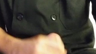 Huge cumshot at work