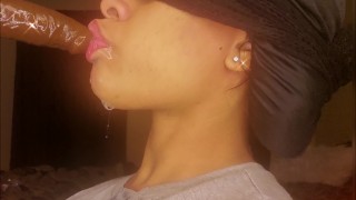 Deep Throat Practicing...Gasping For Air ... Turn The Volume Up!