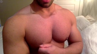 Oiling and worshipping my big bodybuilder pecs and nips