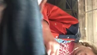 Mustached Grungy step bro cums hard on living room table