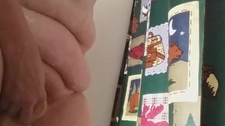 Fucking my dildo with my tits in the shower pt 2