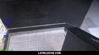 LatinLeche - Sexy Latino Boy Gets Covered In Cum By Four Hung Guys