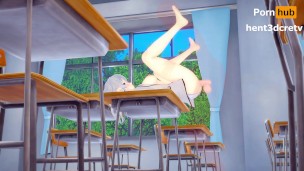KANKORE KASHIMA Take off in the classroom 3D HENTAI
