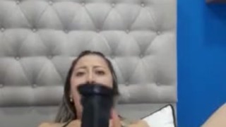 FUCK MY PUSSY WITH MY GIANT DILDO