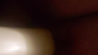 Fun with Huge dildo in bbw milf pussy
