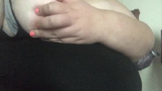 Playing with my big tits