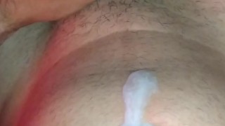 Handjob Bellybutton cum pool