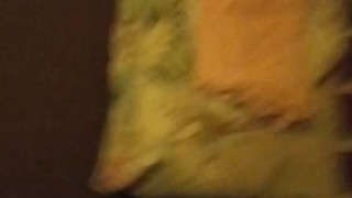Bad Stepdaddy sneaks into stepdaughters bedroom to sniff her panties.