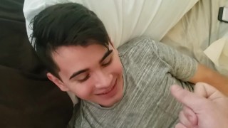 Amateur Teen Boy Sucking Dick and Taking Facial 