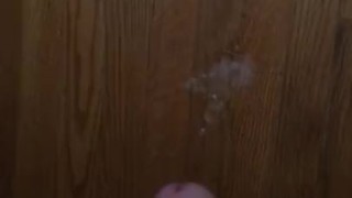 Jerking my big cock and blow a massive thick creamy hands free cumshot 