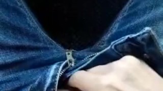 Horny milf masturbates in her car right on the street