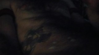 Pup Zeus jerks and howls as he cums