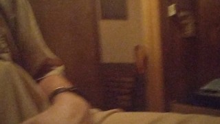 Jerking off and secretly Cumming at the Public Sauna Spa