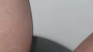 Girl Sits On Toliet To Pee