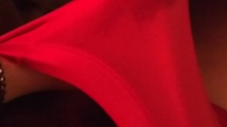 Cumming while wearing red women's panties (For sale)