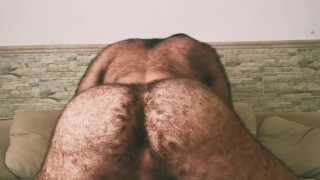 Hairy ass bareback creampie