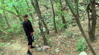 I jerk and cum at a cruising area , where condoms are on the tree and pornmagazines on the ground