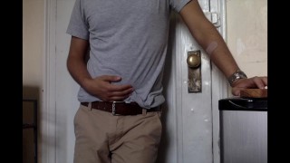 Horny Roommate Bulge - He Can't Stop Touching It