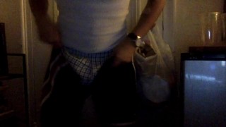 Horny Roommate Sagging - Caught Touching Himself