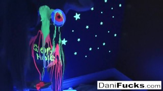 Sexy Pornstar Dani plays with hot wet pussy