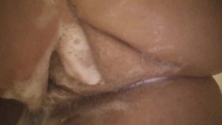 Shower fun phat pussy