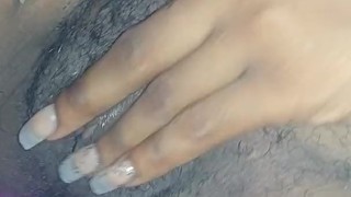 EBONY MASTURABATING WHILE SMOKING