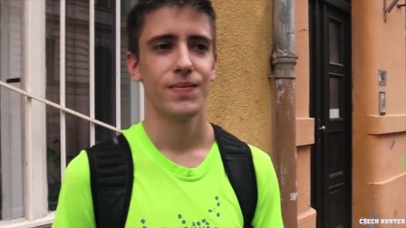 CZECH HUNTER 465 -  Twink Strolling The Streets Takes A Break For Some anal Action