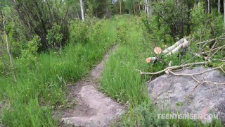 Youtuber Catches Redhead Masturbating in the Woods
