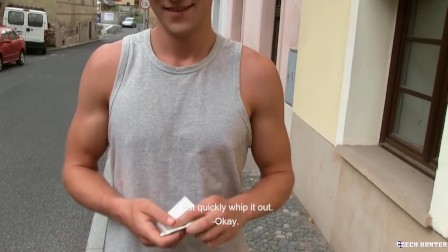 CZECH HUNTER 467 -  Muscular Jock Takes A Big Dick Up His Smooth Behind