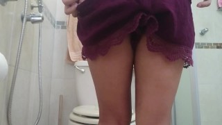 Fit Perfect Body Rides Dildo on Toilet (PREVIEW)