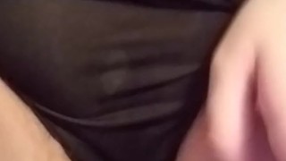 Cumming with toy