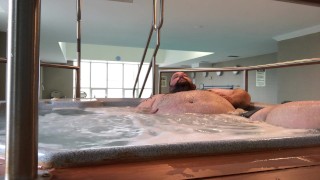 Naughty public soak in the pool and hot tub, to celebrate 2 million views!