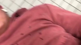 glasses wearing twink tries to cum on face, cums on sweatshirt instead