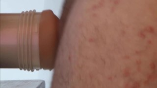 Amature daddy cum inside a Fleshlight for the first time