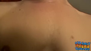 Hairy straight thug Potter sucks his own cock and jacks off