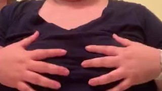 Spit on boobs 