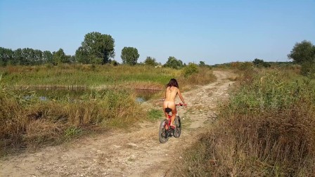 NAKE & HOT Biking,Fishing and Swimming  in countryside