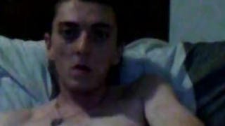 Bi Twink so horny he had to jerk off, with sexy cumshot