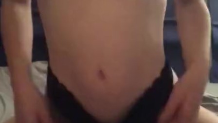 Slim barely legal teen amateur deserves an award for this kinky solo