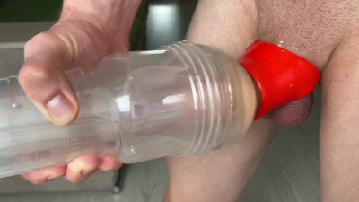 400px x 225px - Hot Flashlight fuck with tight Cockring / It was a Epic CUM! / Big Dick 23.  Porn Videos - Tube8