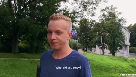 CZECH HUNTER 472 -  Preppy Euro Twink Becomes Gay For Pay