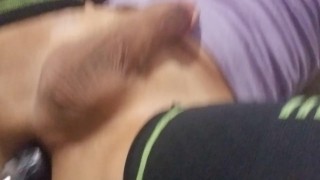 Sissy femboy gets fucked and cums on herself