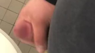 School bathroom jerkoff 